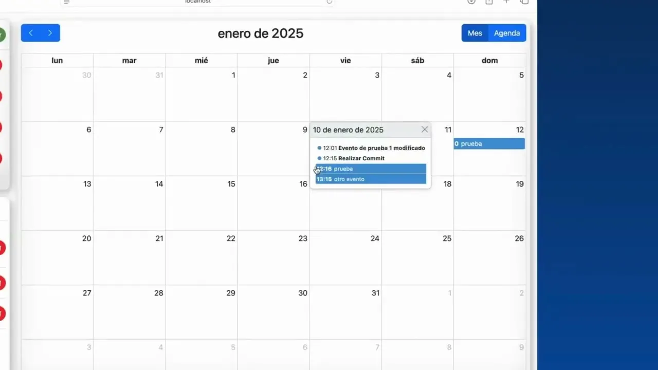 Demostración en video de Calendar Of Events
